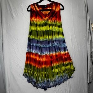 Shiva Fashions Womens Embroidered Tropical Beach Dress Resortwear Cover Up